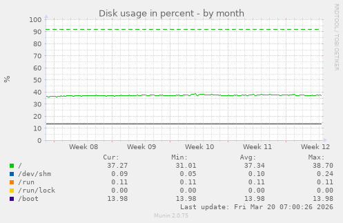 Disk usage in percent