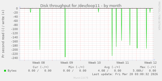 Disk throughput for /dev/loop11