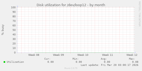 Disk utilization for /dev/loop12