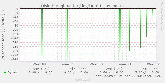 Disk throughput for /dev/loop11